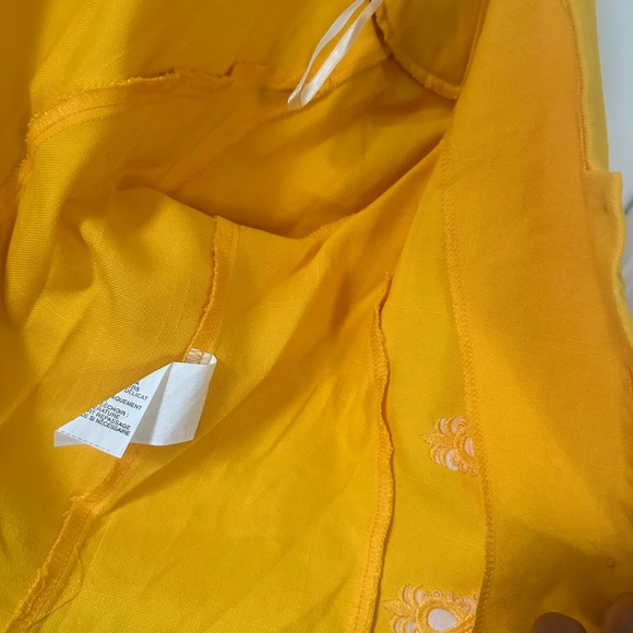 Yellow Shirt Jacket Female Button - Picture 2 of 5